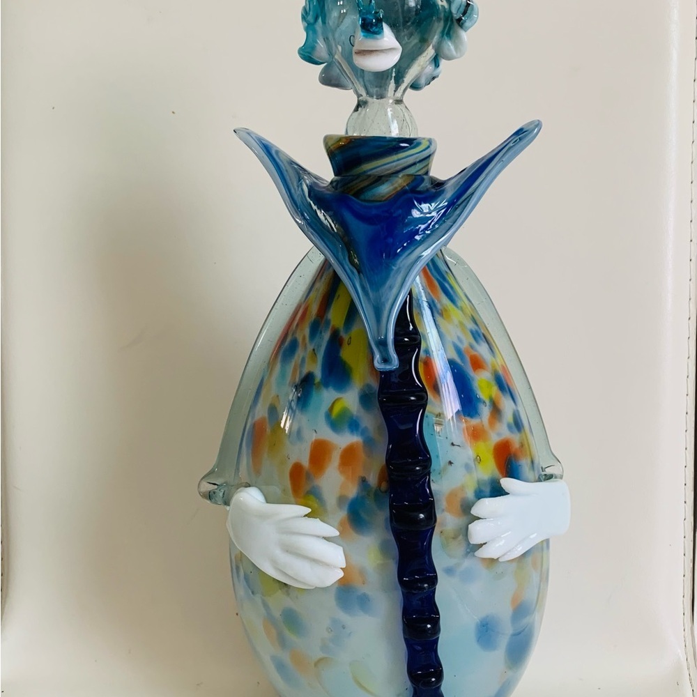 Vintage Murano Art Glass Clown Decanter